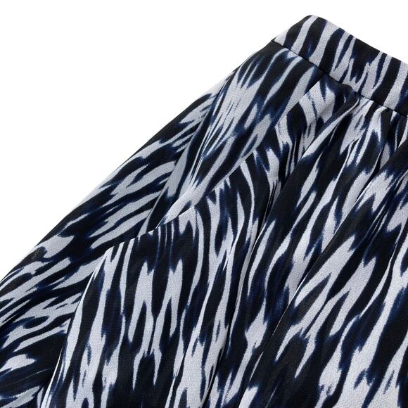 A/X Armani Exchange Skirt Size 0P Navy White Print Chiffon Short Mini Flounce - Picture 2 of 8